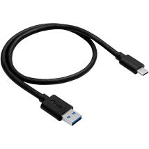 Akyga USB-Kabel USB-A Stecker, USB-C Stecker 1.00 m Schwarz AK-USB-15