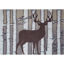 Akzente Feel Birch Deer Fußmatte, 70x100 Cm, Kuschelig Weich, Latex Rückseite, Rutschfest, Made In Eu, Pvc-frei, Für Badezimmer & Fußbodenheizung