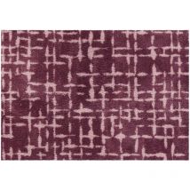 Akzente Feel Checker Plate Aubergine, 50 X 70 Cm, Kuschelfloor, Polyester, Latex, Rutschfest, Barfüßler, Fußbodenheizung, Made In Europe