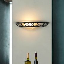 Alabaster Glas Wandlampe Schwarz athen rustikal