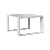 Hucoco - alada - Mesita cuadrada de estilo industrial - 67x67x40 cm - Mesita