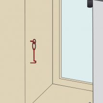 Alambre de gancho Dia. 6 x l. 160mm con visera, afbat zincado blanco afbat