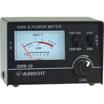 SWR-Meter Albrecht SWR30 – Kompakte Stehwellenmessbrücke für Antennenanpassung – 10 - 100 W