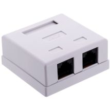 ALAN – Netzwerkdose Cat.6 – 2xRJ45 – U/UTP – Weiß