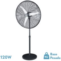 Alarcon Ventilateur Sur Pied 120w Noir 3vitesses 55d 3asp Aluminium Argent Réglable et Oscillant