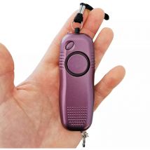 Alarme personnelle anti-agression - sirène puissante 130 dB / lampe torche LED piles AAA fournies remplaçable - Violette