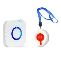 Gabrielle - Alarmtaste für ältere Menschen, kabellose Pager-Ruftaste für Senioren zu Hause mit 4 Lautstärkestufen zur Auswahl, 1000 Fuß kabellose