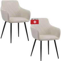 Albatros Esszimmerstühle 2er Set Sila, Beige - Modern Und Stilvoll, Bequemer Polsterstuhl - Eleganter Küchenstuhl, Stuhl Esszimmer Oder Esstisch Stuhl