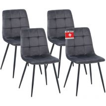 Albatros - Esszimmerstühle 4er Set bora Anthrazit - Komfortabler Polsterstuhl für Modernes und Stilvolles Design am Esstisch - Küchenstuhl oder Stuhl