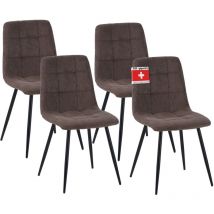 Albatros - Esszimmerstühle 4er Set bora Braun - Komfortabler Polsterstuhl für Modernes und Stilvolles Design am Esstisch - Küchenstuhl oder Stuhl