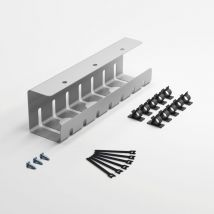Albatros - Kabelkanal Schreibtisch Silber Komplettset a - Kabelmanagement Schreibtisch für Ordnung und Produktivität, Organizer für Kabelführung