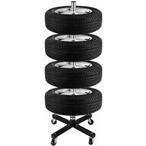 Albero Asta Porta Pneumatici Albero per Pneumatici Ferro Salvaspazio con Ruote