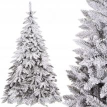 Albero di natale artificiale innevato abete caucasico 150cm