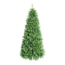 BUD - Albero di Natale artificiale realistico clint altezza 240 cm folto pvc verde bicolore