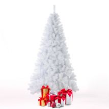 Albero di Natale bianco neve artificiale 210cm rami finti in pvc Aspen