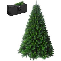 Albero di Natale Effetto Realistico Richiudibile pino sweden, Apertura Ramo a gancio, Facile da Montare, Decorazioni Natalizie, Folto Verde Ignifugo,