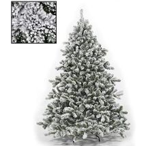 Albero Di Natale Innevato 150/180/210/230/270cm Superfolto Realistico Bianco 210 Cm - 1254