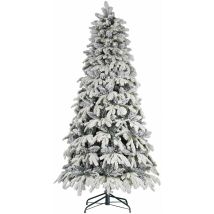 Magiedinatale - Verschneiter Weihnachtsbaum 'monviso' Mit Pe Real Touch Effekt + Flock -210 Cm