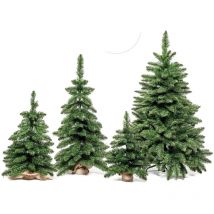 Albero di Natale timmy mini piccolo pinetto pvc verde con base yuta effetto reale salva spazio - H45 cm