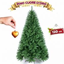 Bakaji - Albero Di Natale 120 Cm Pino Cuore D'oro Verde Folto 265 Rami Base a Croce