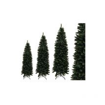 Eacommerce - Albero di Natale slim pollino Stretto Verde 210cm 818 Rami pvc Apertura Ombrello F4850