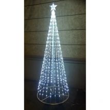 Albero di natale style basic 576 led+flash con stella altezza 2 mt 12V bianco freddo