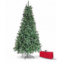 Albero di Natale Folto Verde Effetto Realistico 180 cm con Borsa