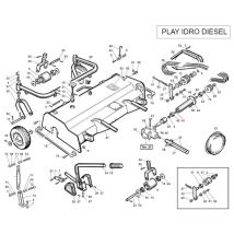 Original Gianni Ferrari tractor de césped polea del eje de soporte 96024200002