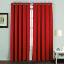 Asab - Thermal Blackout Curtains 168 x 229cm - Red 66 x 90