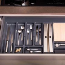 Range-couverts Alberti M35 Gris - alberti - Range-couverts adaptable en plastique anthracite
