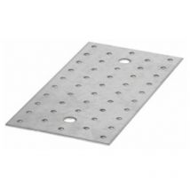 Platine multitrous acier galvanisé, 160x40x2 mm Alberts