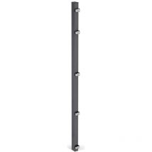 Alberts - Zaunpfosten, inkl.Klemmlasche, verkürzt, Bohrab:400mm, anthr, 60x40/1475mm, Zub.im Pf.