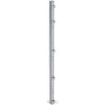 ALBERTS Zaunpfosten, inkl.Klemmlasche, verkürzt, Bohrab:400mm, feuerv60x40/1475mm, Zub.im Pf.