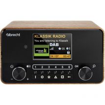 Albrecht - dr 866 Radio de table dab+, fm aux, Bluetooth, dab+, fm touche sensitive, synthèse vocale, fonction réveil noix A571983
