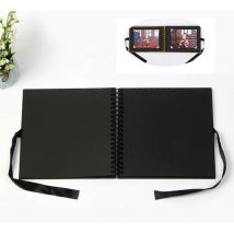 Kinsi - Album Photo 40 Pages- 21,5 x 15CM, Livre D'or Pour Anniversaire Et Mariage, Noir