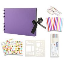 Album Photo 80 Pages- 29,5 x 21CM, Pour 240 Photos, Livre D'or Pour Anniversaire Et Mariage, Violet