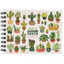Album Photo Traditionnel 30 Photos 10x15 Cactus, 30 pages, dimensions totales : 136x192x19 mm - fabriqué en France