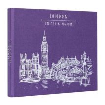 Panodia - Album Photo 120 photos – Album Photo Traditionnel Voyage – Album Photo Violet de 60 Pages blanches– Album Photo Escapade à Londres –