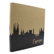 Panodia - Album Photo 60 pages – Album Photo Traditionnel Voyage Espagne – Album Photo Noir de 60 pages blanches– Album Photo Travel Espagne –