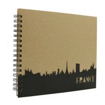 Album Photo 60 pages – Album Photo Traditionnel Voyage France – Album Photo Noir de 60 pages blanches– Album Photo Travel France – Fabriqué en France