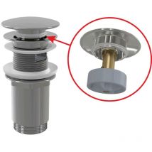 Alca Bonde Clic-clac raccord 5/4", pour lavabo avec trop-plein, Laiton chromé (A392C)