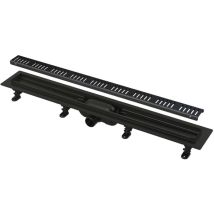 Alca - Drain Système De Drainage - Douchegoten - Bac À Douche Simple 95 Cm, Avec Bord Pour Grille Perforée, Incl. Grille, Noir Mat Apz10black-950m