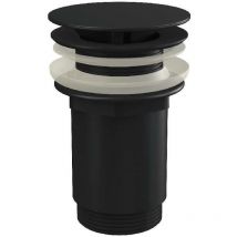 Alcadrain - Alca desagüe para lavabos 5/4' Todo metal, tapón grande sin cierre, para lavabos sin rebosadero, negro mate (A396BLACK)