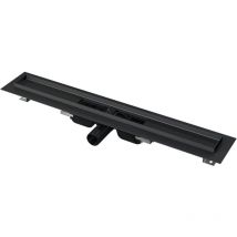 Alca - Duschrinne mit Rand für Rost 950 mm + pvc 40 Muffe zum Dichten und Kleben, mattschwarz (APZ101BLACK-950-M)