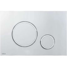 Alca - Placa de control cromada mate con embellecedor cromado brillante, dos toques (M772)