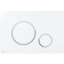 Alcaplast - Alcadrain Thin - Plaque de déclenchement, antibactérien, blanc mat/chrome brillant M776