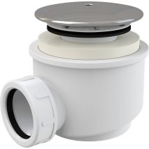 Alcaplast - Alcadrain Siphons de baignoire - Kit d'écoulement pour receveurs de douche, écoulement latéral, chromé A47CR-60