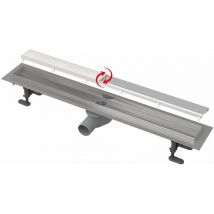 Alcadrain Canaline - Canalina doccia Double Fit and Go 85 cm, con griglia, acciaio inox APZ13-DOUBLE9-850