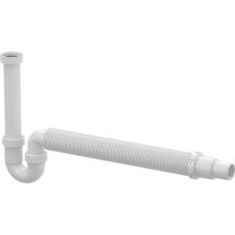 A80-DN50/40 Röhrengeruchverschluss mit einer Überwurfmutter 6/4' und flexiblem Abgang - Alcadrain