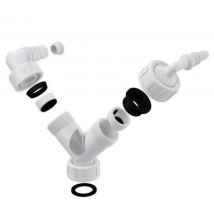 Coude double G1'/8-23 P149Z – Siphon évier – Matières, Largeur – ALCADRAIN – P149Z